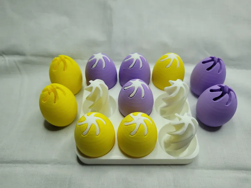 Egg-Tac-Toe Impossible Pass-Through Easter Toy