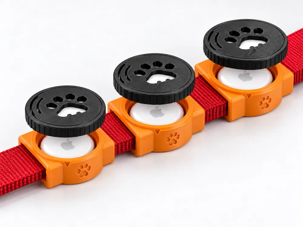 AirTag Dog Collar Holder | 15/20/25 mm | No AMS - Free 3D Print Model ...