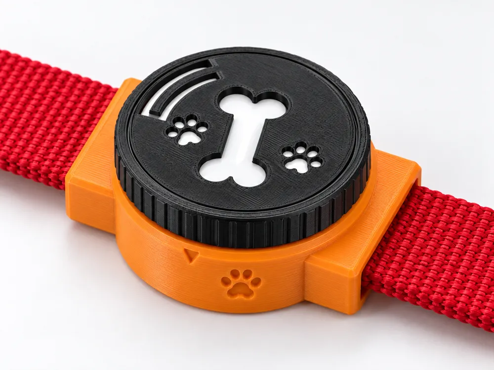 AirTag Dog Collar Holder | 15/20/25 mm | No AMS - Free 3D Print Model ...