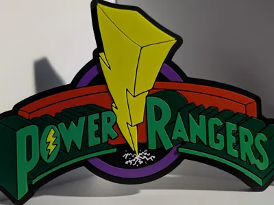 Power Rangers Logo Sign