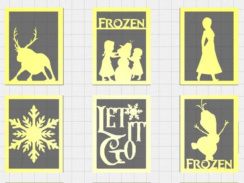 Disney Frozen Panels for Swappable Lantern