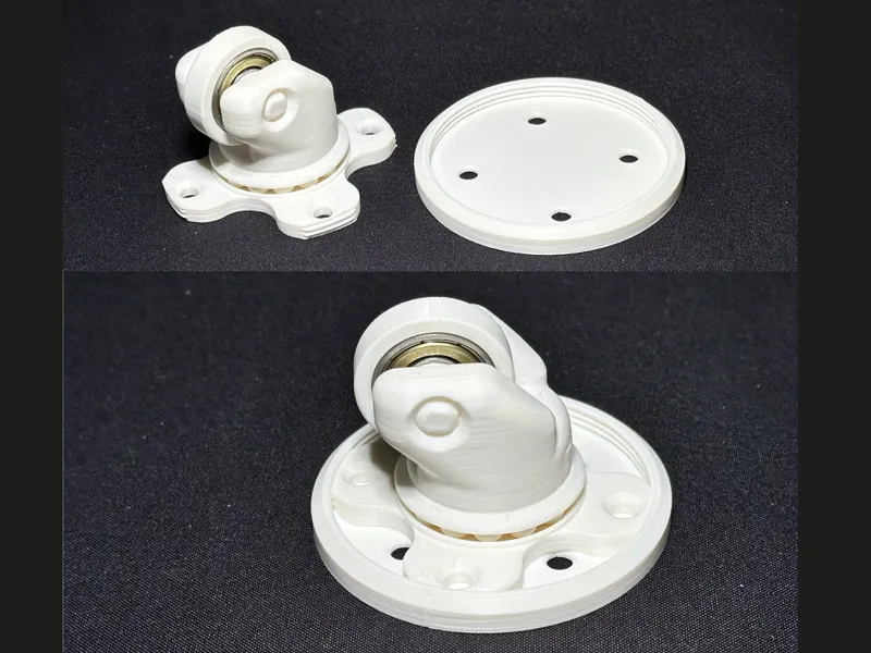 Toolless screw mount base for mini caster wheel