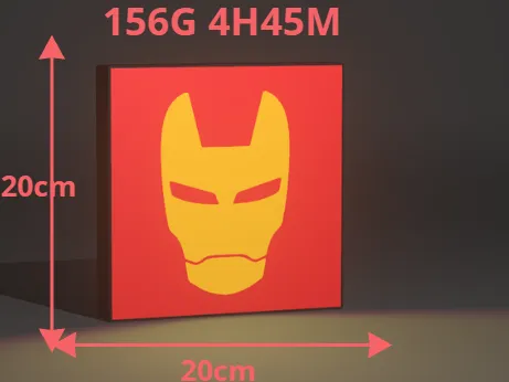 IronMan LEDBOX LAMP WALLART ROOMDECOR LED