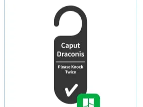 Caput Draconis door sign