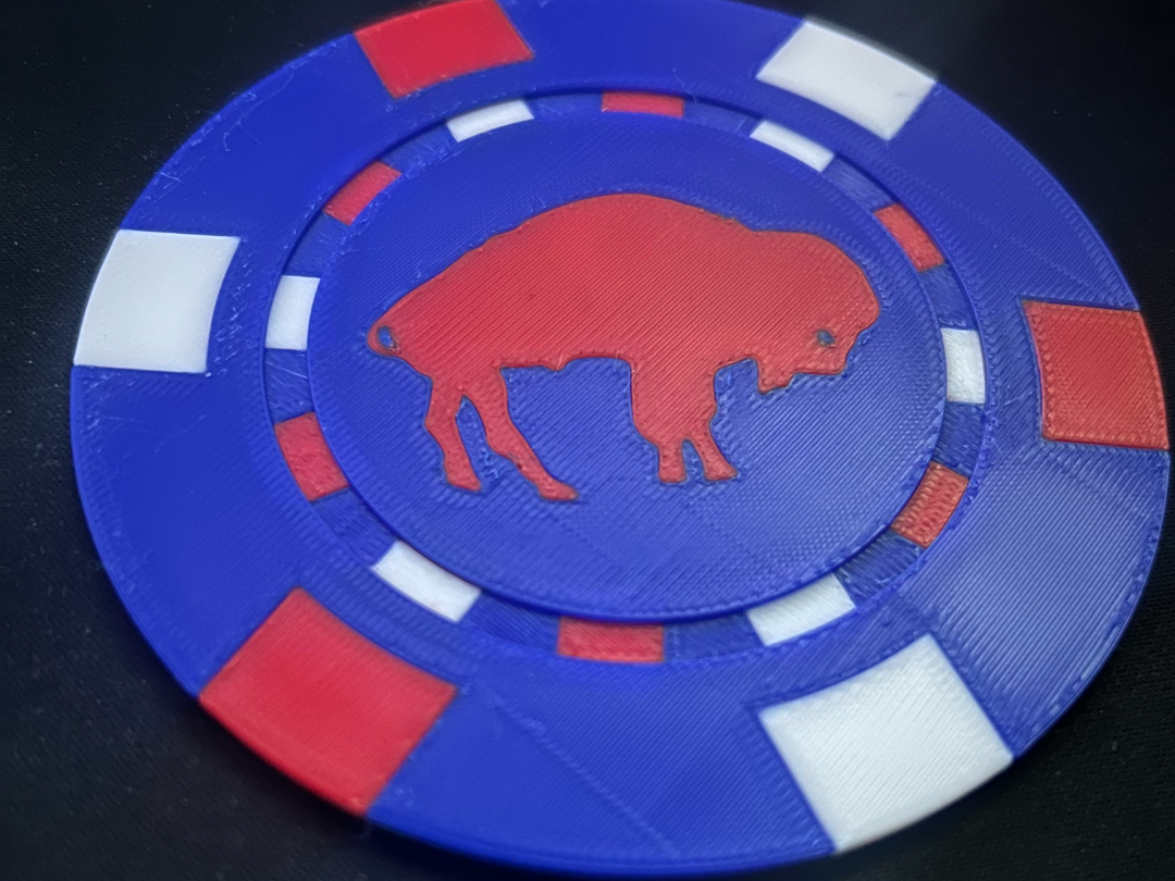 Bills Poker Chip Coaster