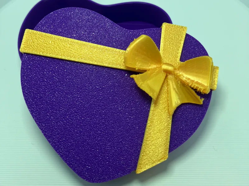 Heart-Shaped Gift Box with Ribbon & Bow