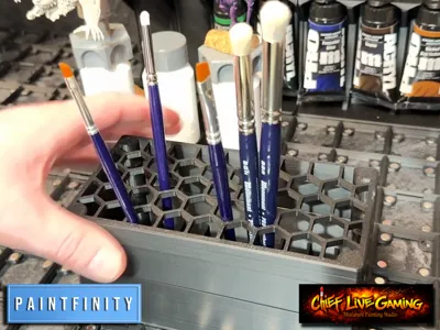 Paint Brush Bulk Storage Rack Gridfinity Modular