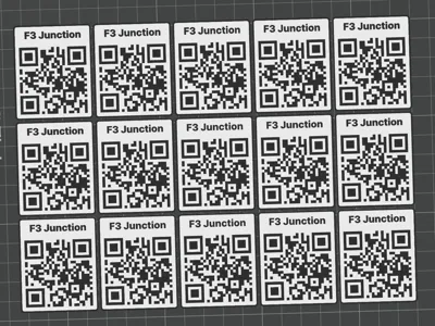 F3 Junction QR Code plate of 15