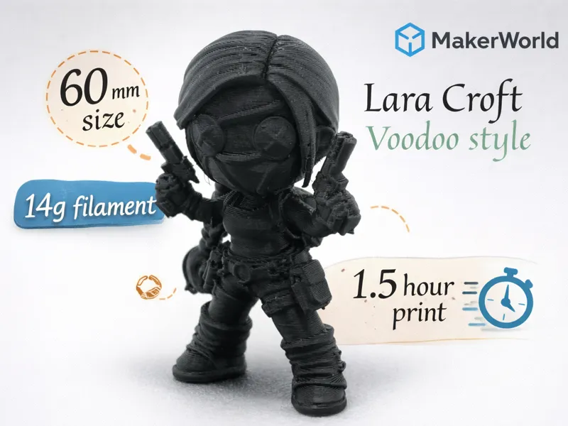Tom Rider _ Lara Croft – Stitched Doll