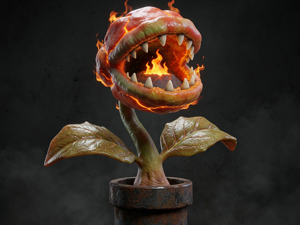 Realistic Fire Flower Adult Tabletop