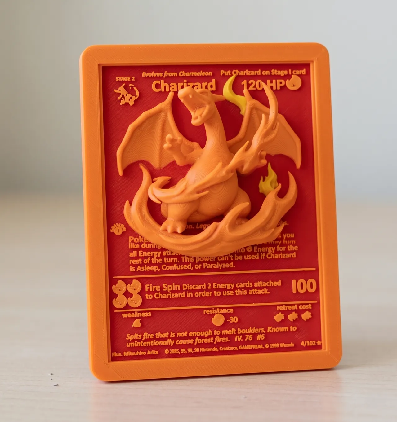 Charizard TCG Relief Card view 2