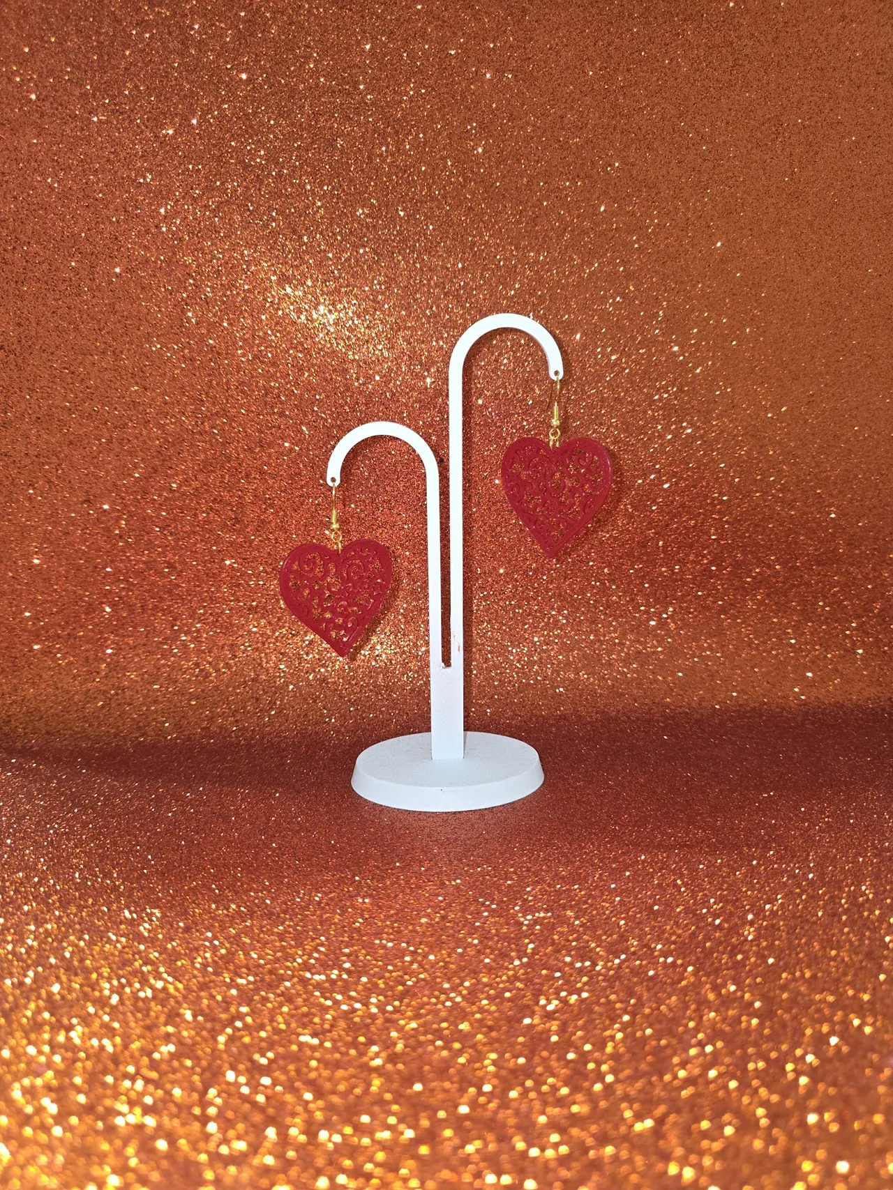 Mickey heart earrings view 3
