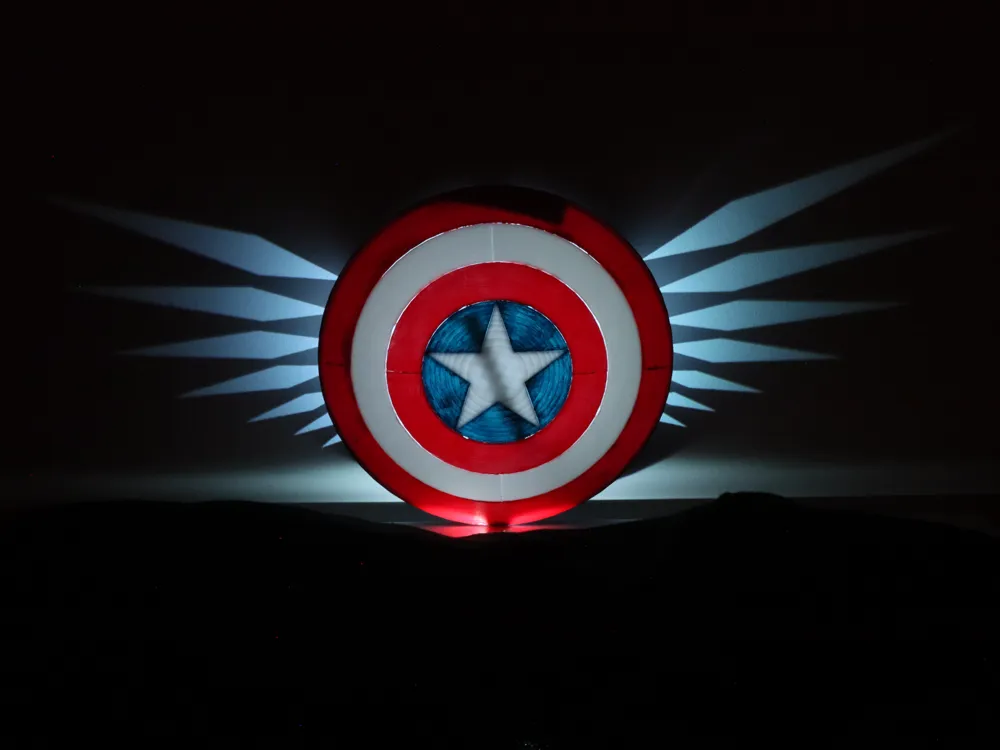 Captain America Shield Backlight by Direct Designs net - MakerWorld