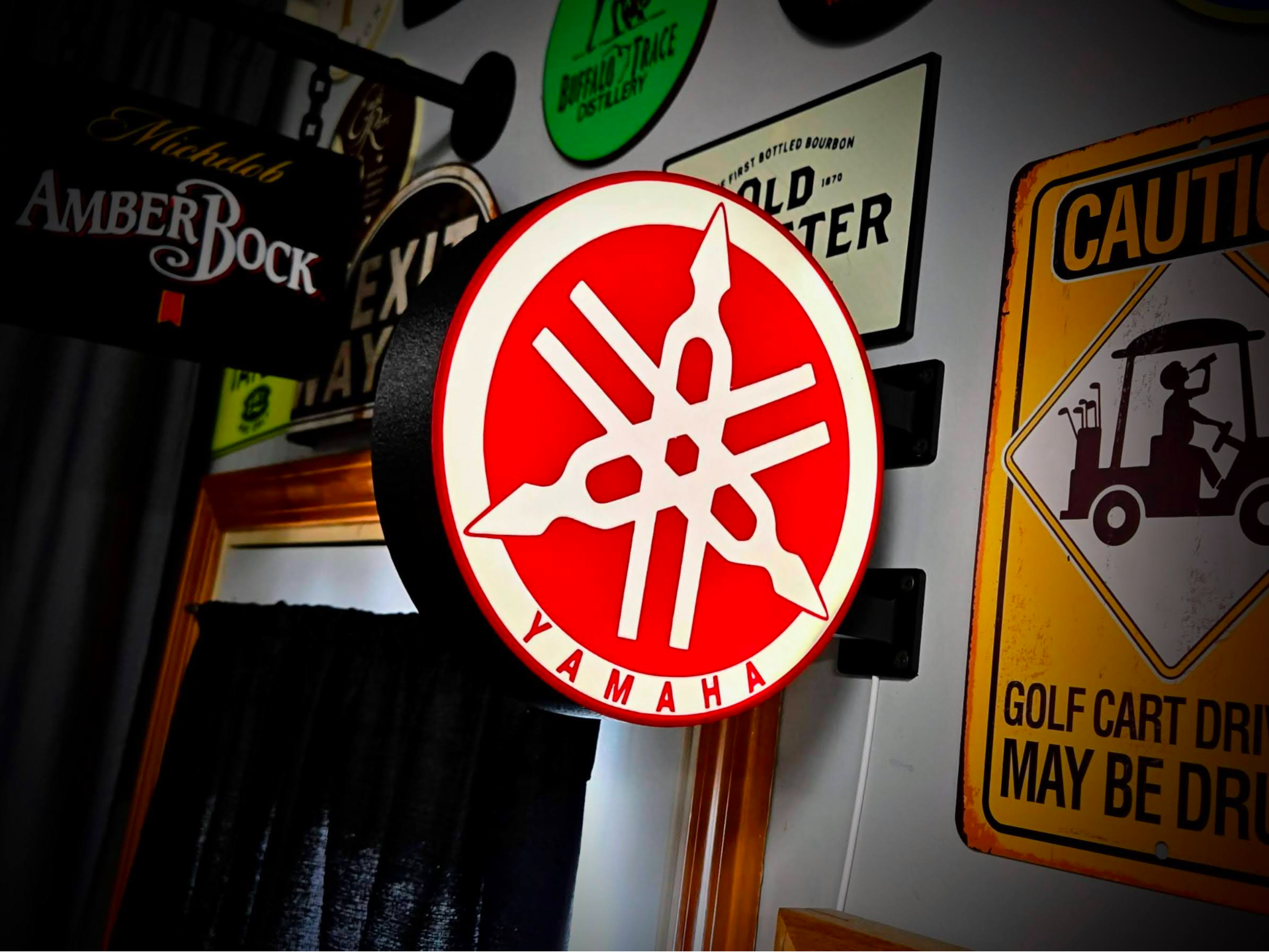 VINTAGE YAMAHA - 2-Sided Gas Station Lightbox Sign