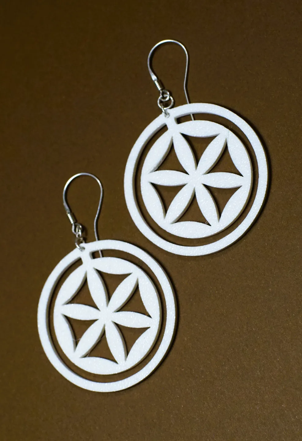 Earrings rosette folk Zakopane view 2