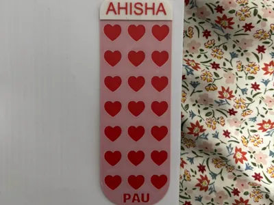Bookmark with hearts