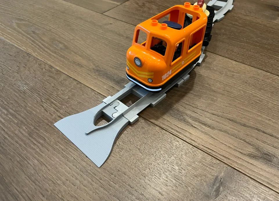 Duplo Brick Train Track Entrance & Exit Ramp - Free 3D Print Model ...