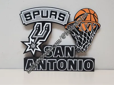 San Antonio Spurs Basketball Wall or Desk Display