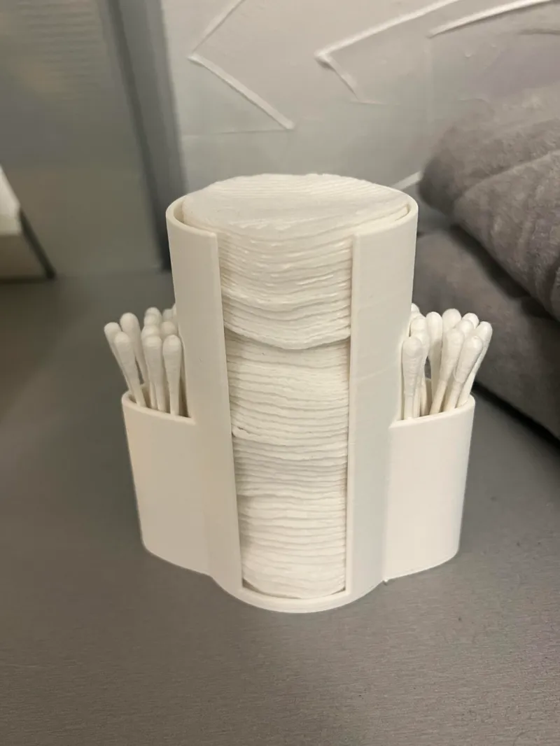 Holder for cotton pads and swabs