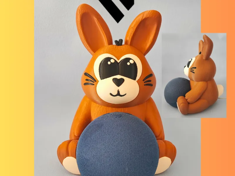 Sitting Bunny - COMPATIBLE with Alexa Echo Dot