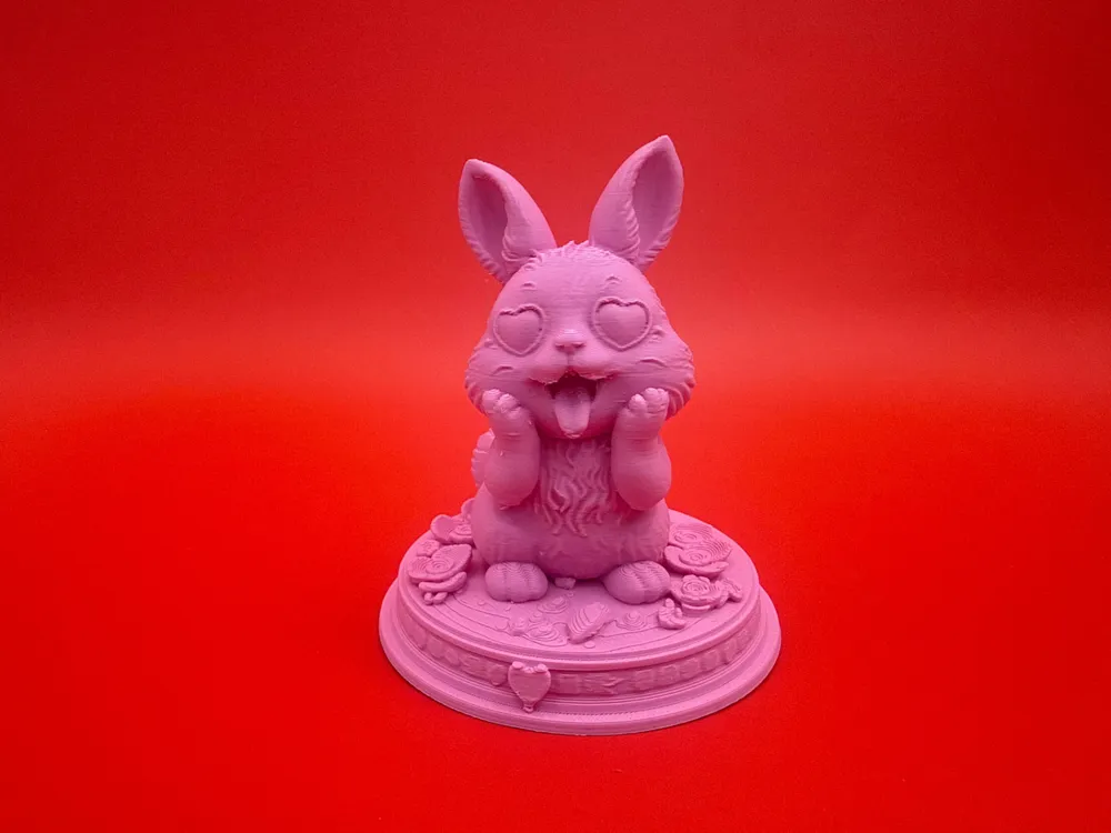 Rabbit with heart eyes - Free 3D Print Model - MakerWorld