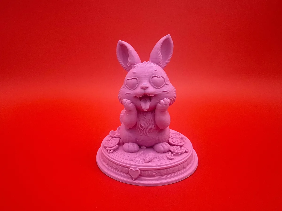 Rabbit with heart eyes - Free 3D Print Model - MakerWorld