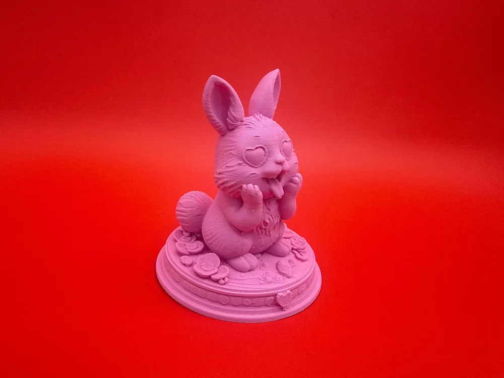 Rabbit with heart eyes - Free 3D Print Model - MakerWorld
