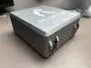 Box with storage for turntable
