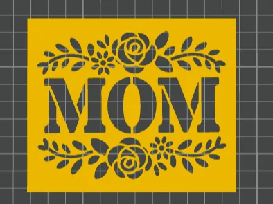 Mom stencil 10 x 12cm