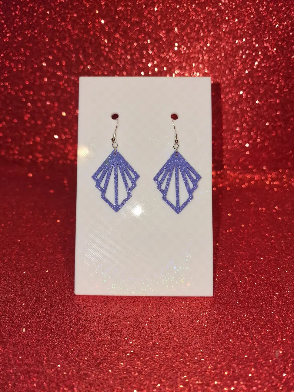 Violet earrings view 2