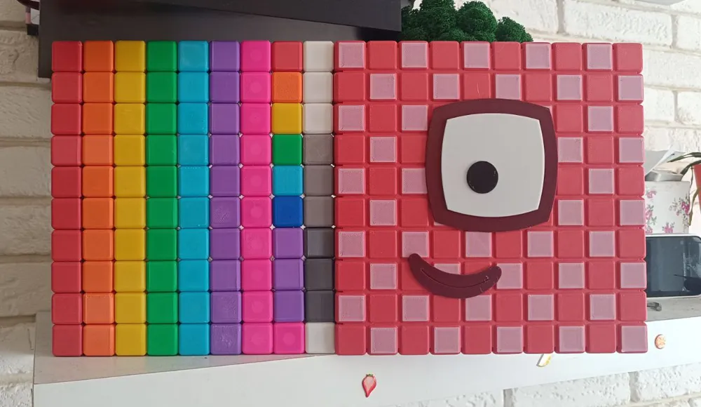 Magnetic Numberblocks with 100 faceplate - Free 3D Print Model - MakerWorld