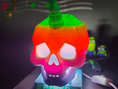 Skull Unicorn Lamp