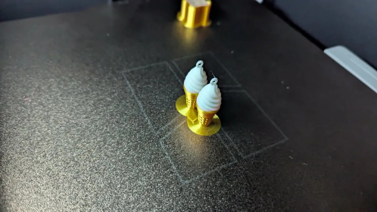 Gold Ice Cream Earrings view 4