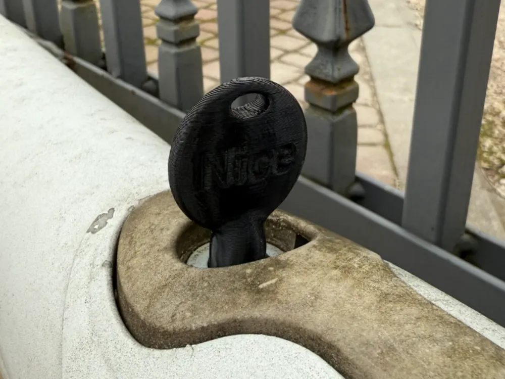 NICE GATE ACTUATOR EMERGENCY UNLOK RELEASE KEY by Aviator737 - MakerWorld