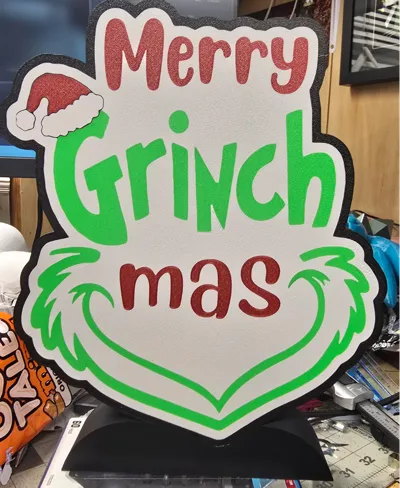 Merry Grinchmas LED Sign
