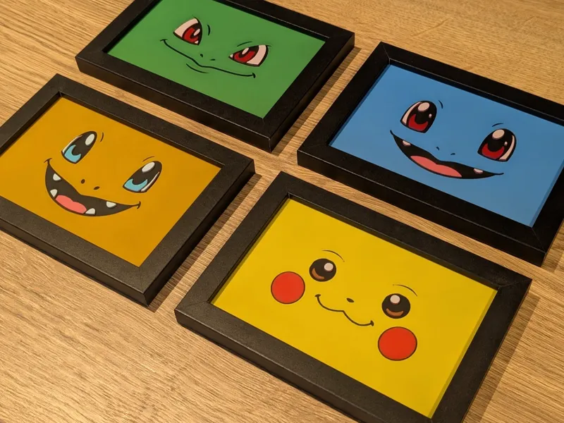 Pokemon Faces Hueforge 6x4