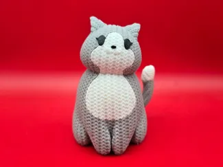 CUTE Gato Bolita Tejido