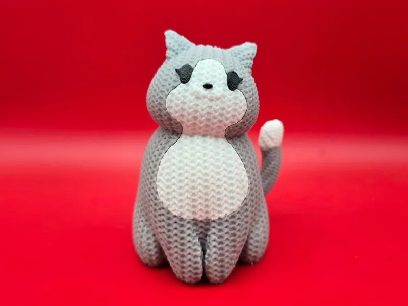 CUTE Gato Bolita Tejido