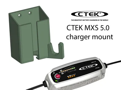 CTEK MXS 5.0 battery charger storage mount