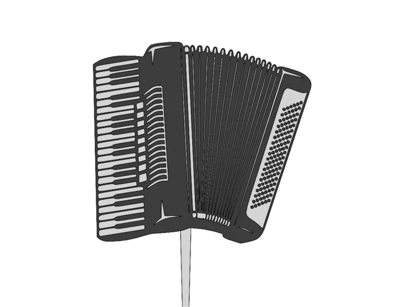 Accordion - cake topper