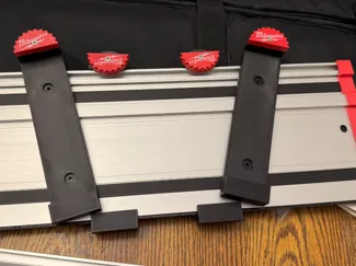 Milwaukee Track Saw: Track locking wall mounts