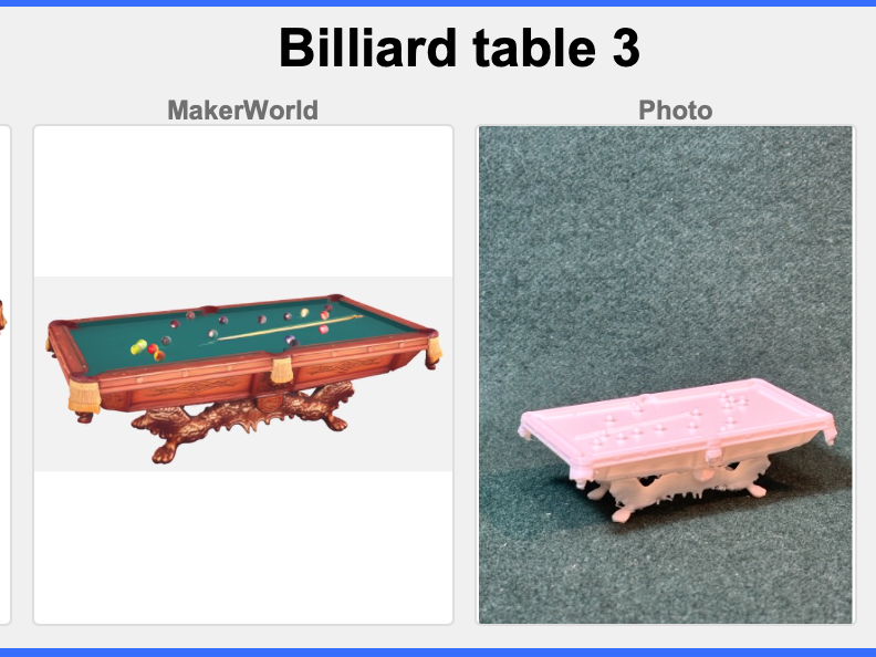 RPG • Dollhouse • Mini: Vict Era Billiard table 3