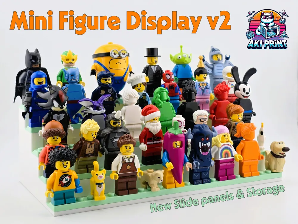 Mini Figure Display & Storage v2 - Free 3D Print Model - MakerWorld