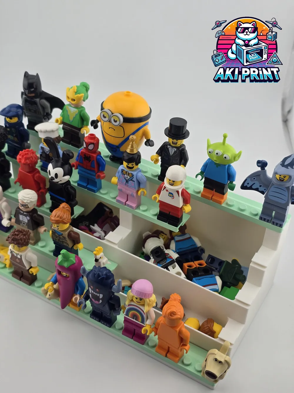 Mini Figure Display & Storage v2 - Free 3D Print Model - MakerWorld