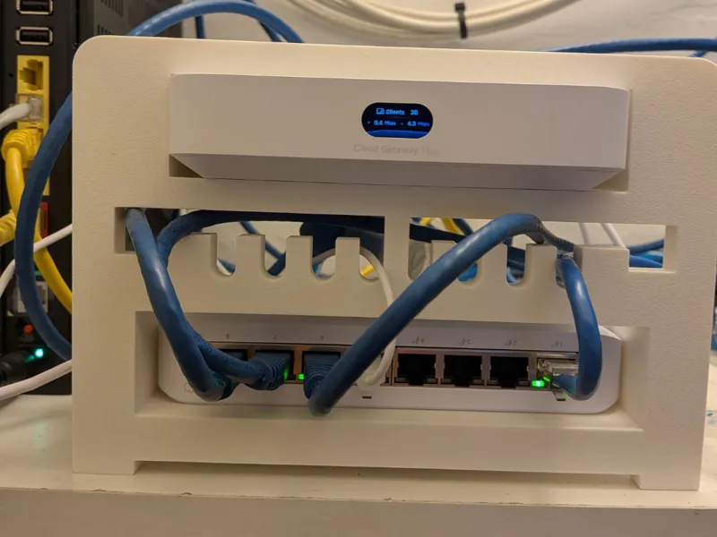 Mini Rack for Ubiquiti Cloud Gateway Max & Lite 8