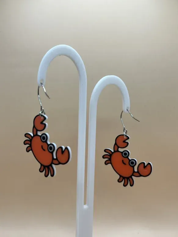 Crab Earrings view 2