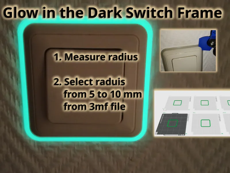 Glow in the Dark Light Switch Frame