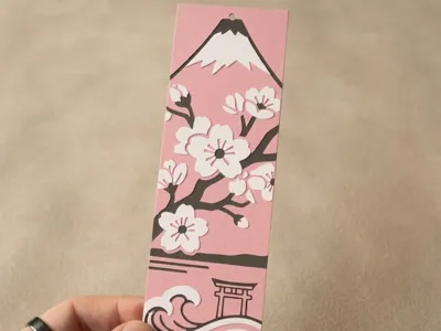 Japanese Sakura Bookmark – HueForge 3 Colors