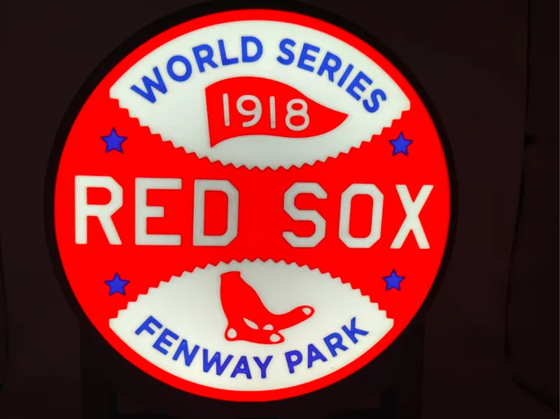 Boston Red Sox 1918 World Series Light Box