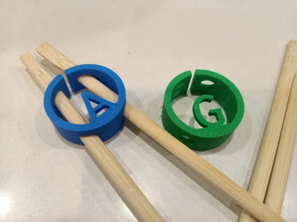 Support pince à baguettes personnalisable avec lettre